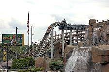 Timber Wolf Howling Log Flume